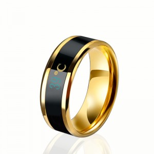 2019 Europe and the United States new smart temperature ring couple ring