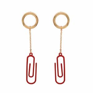 Creative pin shaped drop earrings girls fashion jewelry pin earrings