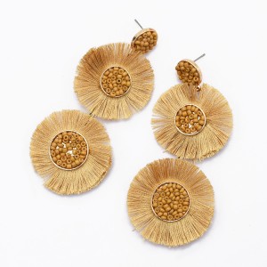 Wholesale Handmade New Trend Statement Tassel Drop Seed Beads Earring