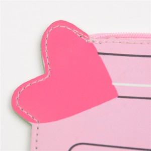 WENZHE Ice Cream Shape Small Cute PU Zipper Pocket Coin Purses