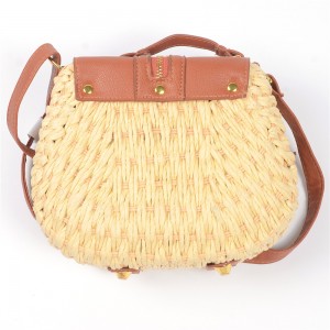 WENZHE Bohemia Style Handmade Summer Beach Shoulder Bag Women Paper Straw Bag