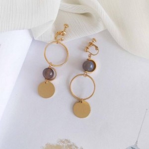 Asymmetric geometry jewelry latest gold earring designs fashion jewelry trend product