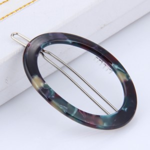 Wholesale Geometric Oval Hair Accessories Cellulose Acetate Acrylic Hair Clips Hair Barrette For Women