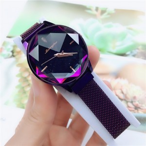 Fashionable wrist strap geneva quartz luxury women watch