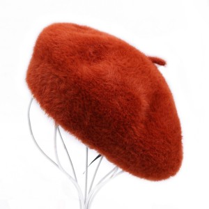 Ladies Spring Winter Vintage Solid Color Warm Wool Berets Hat Painter Style Hats