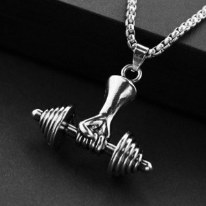 Best Quality Barbell Pendant Jewelry Dumbbell Pendant Necklace