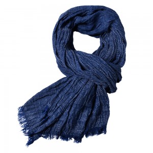 WENZHE New European and American Solid Color Men’s Tassel Scarf