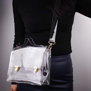 Clear Messenger Bag Ladies Shoulder Bag PVC Tote Bag