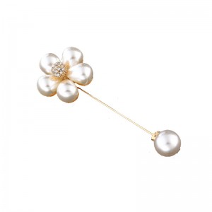 Retro brooch simple fashion word pearl female pin flower shirt sweater pin