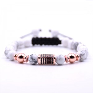 New Arrival Adjustable Tiger Eye Stone Beads Mixed Rose Gold Crystal Bead Bracelet