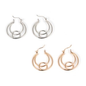 Newest Gold Earrings Knotted Geometric Circle Hoop Earrings for Women