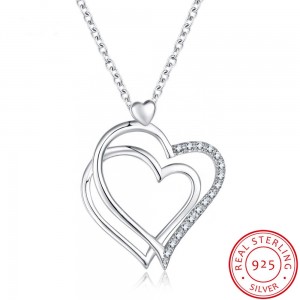 S925 silver necklace female European and American love pendant necklace