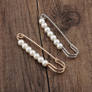 European and American jewelry pearl brooch big pin hot silk scarf buckle clothing brooch jewelry