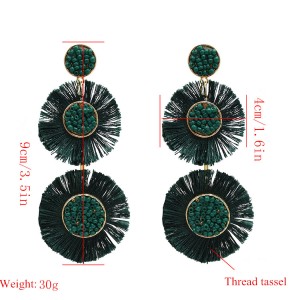 Wholesale Handmade New Trend Statement Tassel Drop Seed Beads Earring