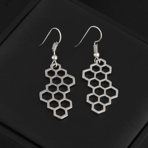 New designs 14k gold jhumka jewelry wholesale unique honeycomb dangle earrings