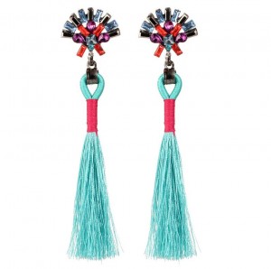 Female jewelry wholesale bride earrings crystal diamond thread tassels earrings