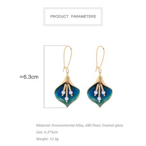 Fashion earring designs new model earrings bohemia elegant drop oil pearl shell flower earring