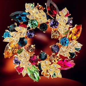 Europe and the United States women’s jewelry high-grade rhinestone brooch combination pin creative sweater clothing accessories