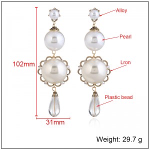 New Hot Sell Latest Design Handmade Pearl Drop Earrings Designs For Women Wedding Engagement Party