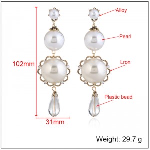 New Hot Sell Latest Design Handmade Pearl Drop Earrings Designs For Women Wedding Engagement Party