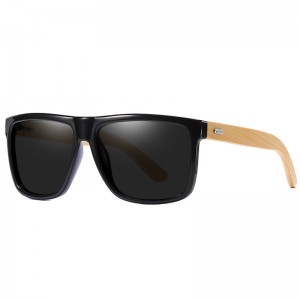 WENZHE Hot Sale Custom Fashion Polarized Wooden Bamboo Sunglasses For Unisex