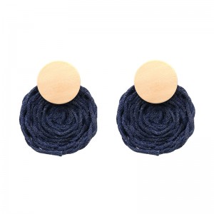 Factory direct handmade silk thread winding earrings European and American personality fashion jewelry