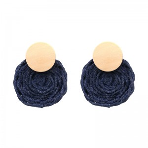 Factory direct handmade silk thread winding earrings European and American personality fashion jewelry