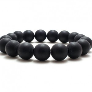 Matte Onyx Bracelet Black beaded bracelet for men