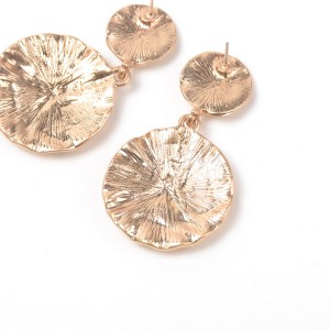 Fashion Popular Alloy Jewelry Gold Round Drop Earring