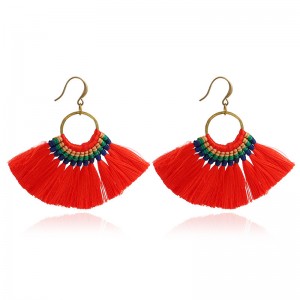 Wholesale Hot Selling Boho Hoop Tassel Earrings For Women Jewellery