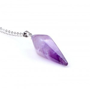 In Stock Natural Crystal Quartz Stone Pendant Necklace Women Jewelry