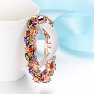 Rose color gold zircon girl bracelet new bracelet multi-layer jewelry