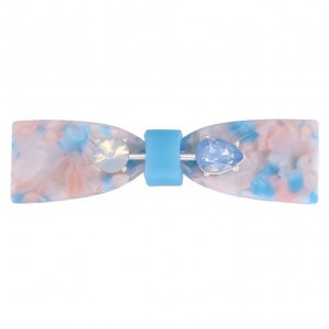 Colorful french girls accessory hair and jewelry big acrylic bow tie hairpin