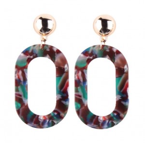 Popular market simple punk designs granite texture acrylic earring new trend product