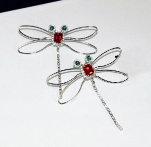 Handmade fashion dragonfly shape crystal earrings for women jewelry gift