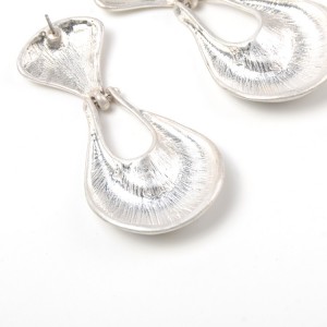 Wholesale Statement Teardrop Silver Plated Alloy Drop Earring