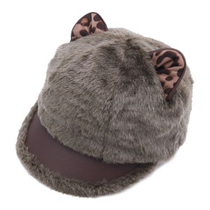 WENZHE Autumn Winter Ladies Cartoon Cute Cat Ear Rabbit Fur Painter Hat