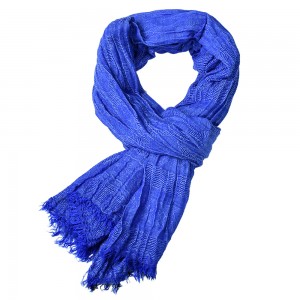 WENZHE New European and American Solid Color Men’s Tassel Scarf