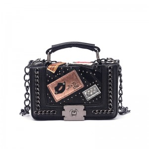 WENZHE Beach Summer Holiday Fashion Women PU Leather Shoulder Bags With Chain Ladies Handbag