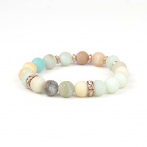 New natural green crystal stone bracelet healing stone bead multilayer bracelet
