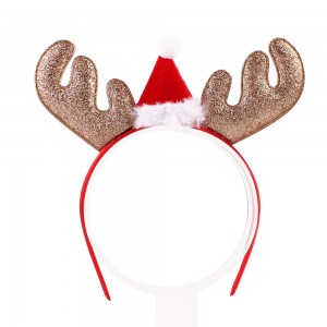 Factory Supplier Christmas Antler Christmas Hat Decoration Headband Christmas Antler Hairband