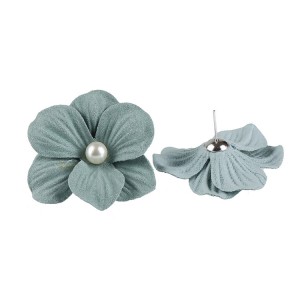 New Model fancy colorful flower pearl stud earrings for women girls