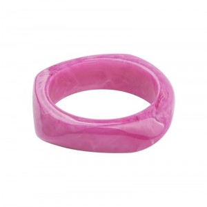 Latest imitation jade lady jewelry fashion big resin bangle