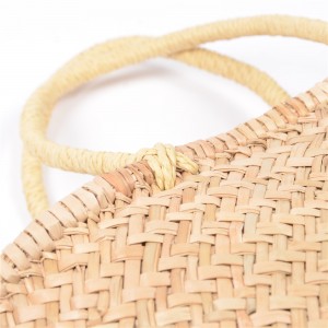 WENZHE Summer Simple Fashion Style Handmade Straw Tote Beach Bag