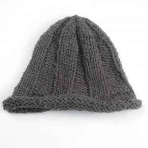 WENZHE New Design Cute Winter Wool Lady Warm Hat Knitted Bucket Hat