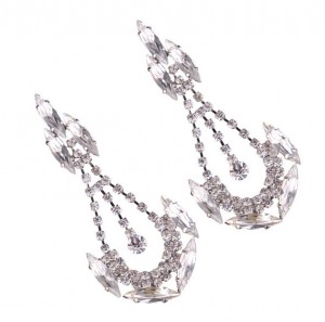Women Party Crystal Statement Jewelry Wedding Dangle Earrings Wholesale