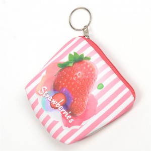 WENZHE Cute Girls Pink Strawberry Pattern Coin Purses