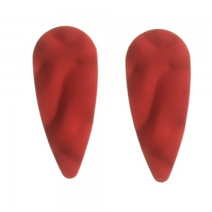 WENZHE New Women Jewelry Red Geometric Acrylic Stud Earrings