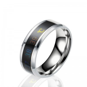 2019 Europe and the United States new smart temperature ring couple ring