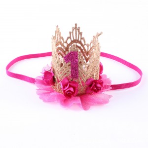 China Wholesale Baby Girls Birthday Party Crown Hair Accessories Headband For Kids